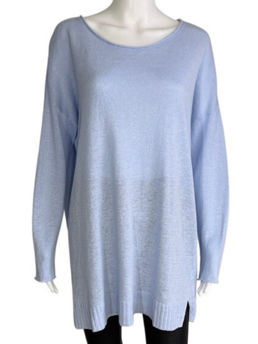 Eileen Fisher Organic Linen Longline Sweater Tunic – Size M